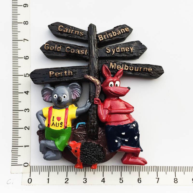 Оригинальные магниты на холодильник в Австралии, Сидней, Брисбен, сувенирные магнитные магниты на холодильник, краска из смолы, изделия ручной работы, украшение дома