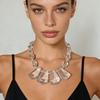 Европейская и американская преувеличенная смола неправильной формы прозрачная геометрическая цепочка на шею с бусинами повседневная нишевая легкая роскошь INS стиль ожерелье украшение