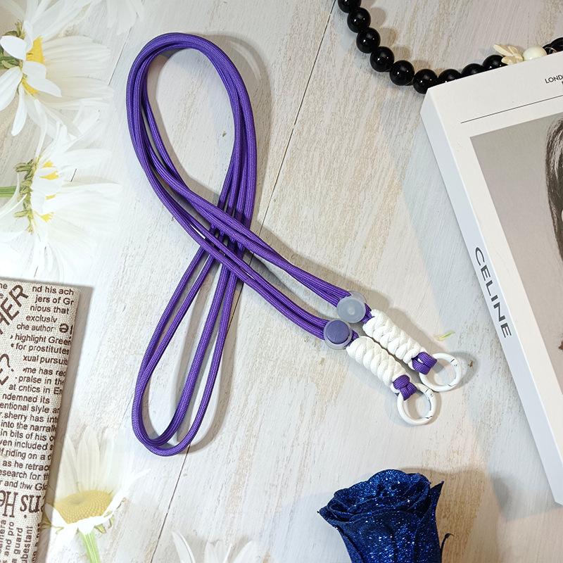 Регулируемый плетеный кроссбоди шнурок для телефона с защитой от потери, с задним зажимом и ремешком для лыжной перчатки