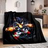 1Pc Shadow Hedgehog Flannel Blanket, Soft And Comfortable, Casual Warm, Camping Travel, Christmas, Halloween Xmas Gift L1318