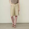 Bcbg Mesh Belted Herringbone Linen Shorts B6m4p327
