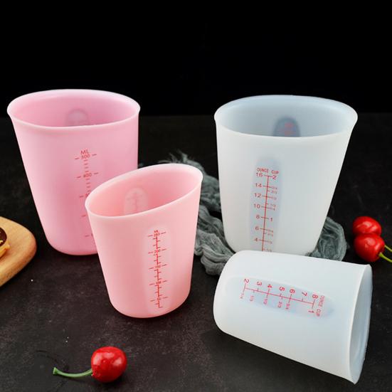 Useful Multi-purpose Multifunctional Reusable Comfortable Grip Double Scale Measuring Holder Cup Kitchen Tools Measuring Cup