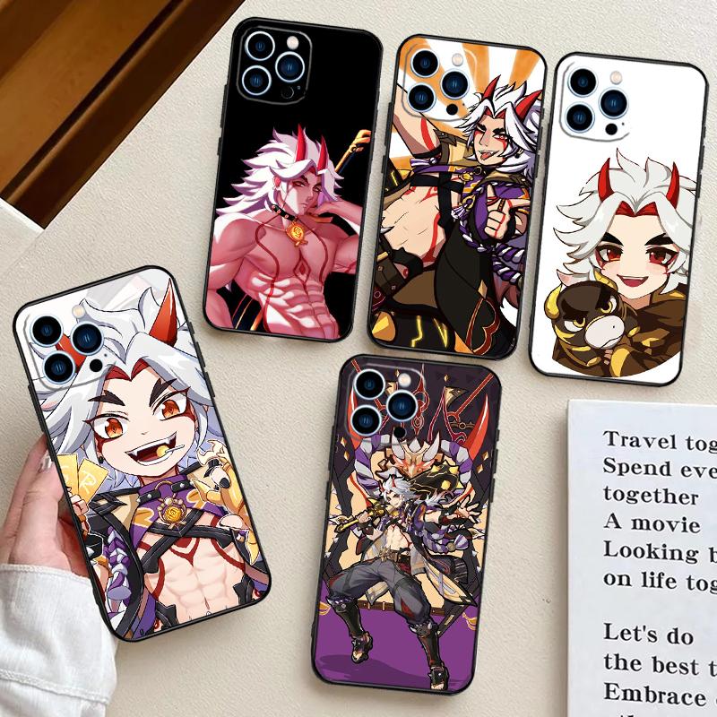 Чехол Genshin Impact Аратаки Итто для Honor 200 400 Pro 50 70 90 X9a X9b X9c X9d X8a X8b X8c Magic 7 Lite 5 6 8 Pro