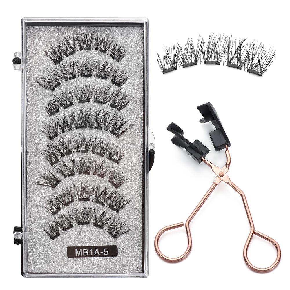 Многоразовые натуральные длинные ресницы без клея, магнитные ресницы, пять магнитов с аппликатором