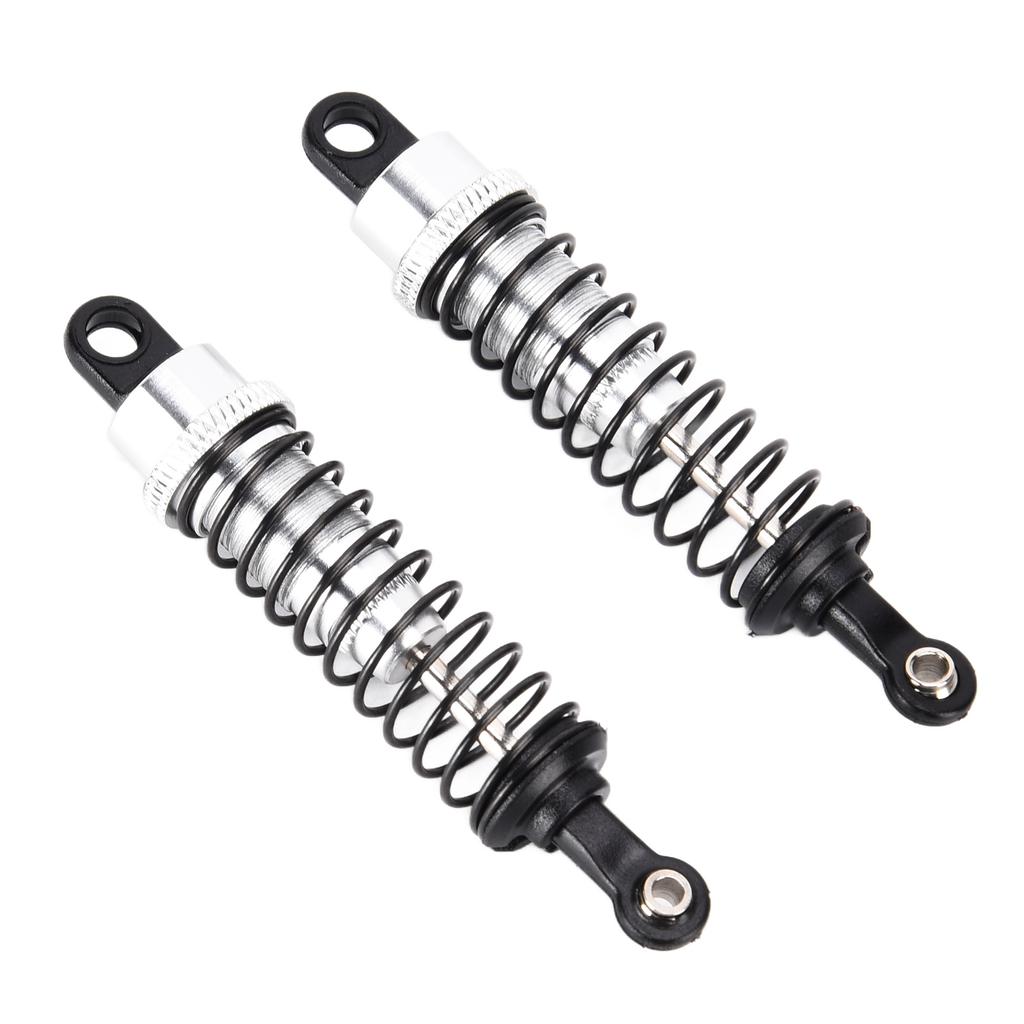 2pcs RC Car Shock Absorber 1 16 Front Rear 73mm Length Aluminum Alloy Model Truck DamperSilver