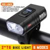 Велосипедный фонарь T6 LED USB перезаряжаемый велосипедный фонарь 6 режимов MTB фонарик велосипедная фара для велоспорта передняя фара велосипеда