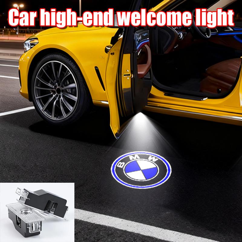 2Pcs LED Car Door Welcome Projector Light for BMW E90 E46 F30 F10 G20 G30 X3 X5 M Performance 50th Anniversary Ghost Shadow Lamp drswk70 12s