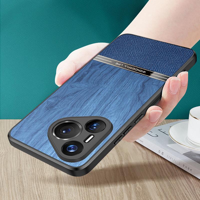 Чехол для телефона с имитацией текстуры дерева для Huawei Pura 70 Pro Plus, защитная задняя крышка объектива камеры для HUAWEI Pura 70 Ultra P60 P50 P40 Pro Plus Fundas