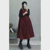 Платье-жилет из вельвета в стиле ретро осень/зима 2024 года — свободная, омолаживающая, универсальная юбка для женщин