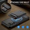 For Samsung Galaxy A16 4G/Galaxy A16 5G Magnetic Case JEEHOOD J10 Leather Back Phone Cover with Detachable Card Holder Kickstand