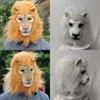 White Latex Lion Head Mask For Adult Cosplay And Themed Costume Parties