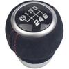 Hacreyatu Car-Styling 6 Speed Leather Gear Stick Shift Knob For Subaru Impreza WRX STI 2009 2010 2011 2012 2013 2014 2015 2016 2017 2018 (Black Suede