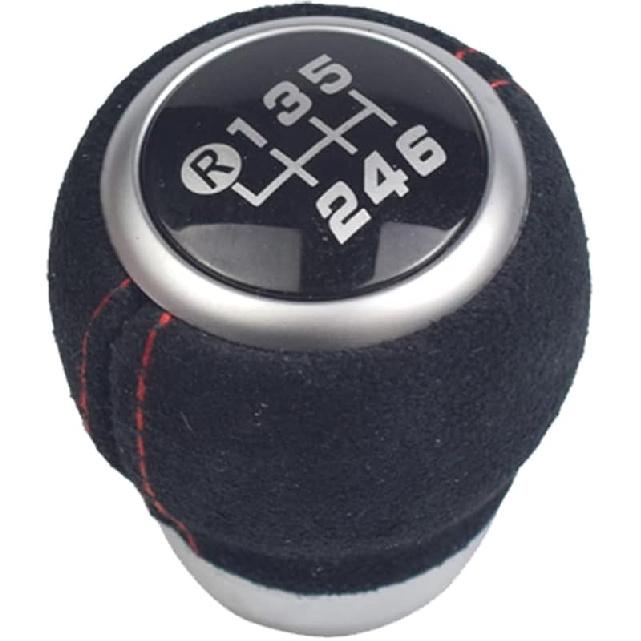 Hacreyatu Car-Styling 6 Speed Leather Gear Stick Shift Knob For Subaru Impreza WRX STI 2009 2010 2011 2012 2013 2014 2015 2016 2017 2018 (Black Suede