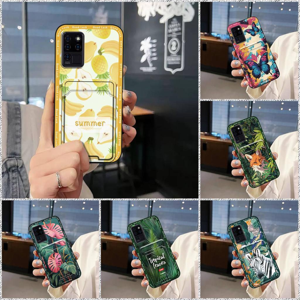 Graffiti Anti-knock Phone Case For Oukitel C21 Waterproof Anti-dust Back Cover Cute Soft Case Cover TPU Card Slot