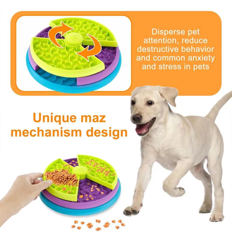 Dog Puzzle Toy Slow Feeder Increases Puppy IQ Food Dispenser Slow Eating Non-slip Bowl Pet Cat and Dog Trainer