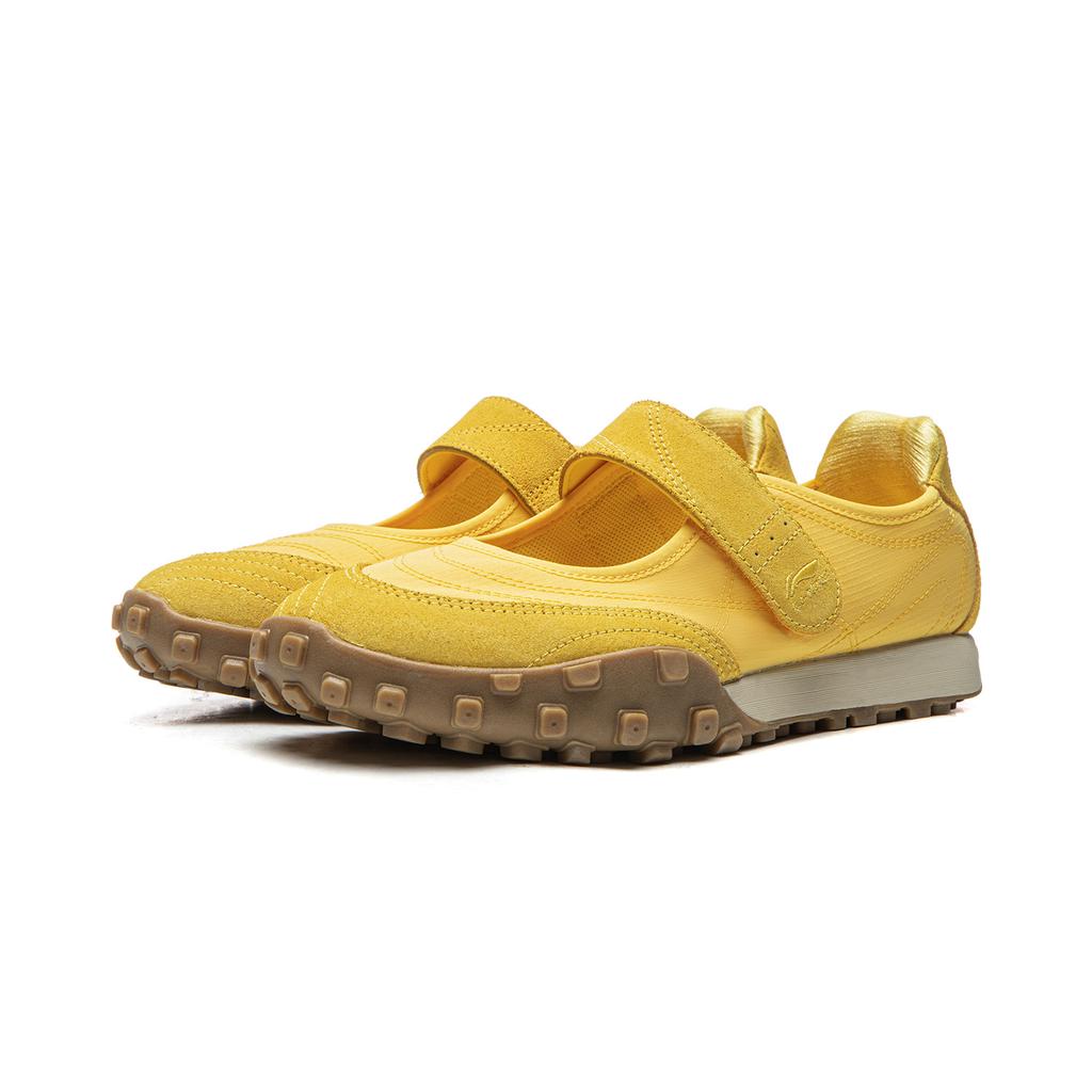 Li Ning Mary Sports Удобные износостойкие дышащие низкие повседневные кроссовки для женщин Молочно-песочно-желтые AGLW064-6