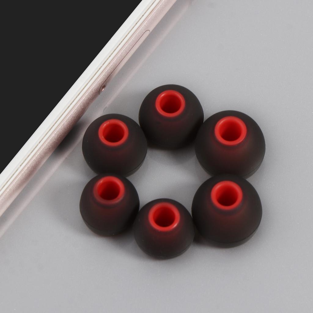 1 комплект двухцветных силиконовых сменных вкладышей для наушников-вкладышей с отверстием 3,8 мм