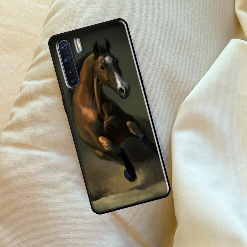 Бегущие Лошади Животное Для OPPO A15 A16 A76 A96 A52 A72 A92 A98 A78 A58 A5 A9 A53 A17 A77 A57S A94 A74 A54S Чехол