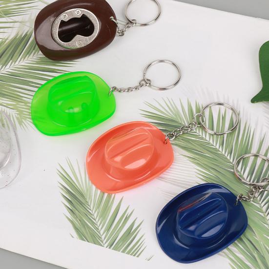 Yousheng Cowboy Hat Bottle Opener Keychain Rustic Western Cap Key Ring Beer Openers Dual Function Key Chain Cowgirl Theme Party Favor