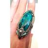 Кольцо в стиле ретро с этническим бирюзовым узором, креативные европейские и американские женские украшения