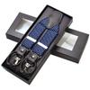 3.5Cm Men'S Adult Strap Men'S Trousers Suspender Suit Shirt Strap Clip Suspender Strap Fat Elastic Non-Slip