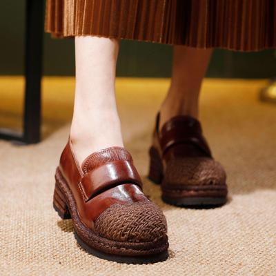 Женские лоферы из конской кожи класса люкс на осень 2025 года - Удобные слипоны из натуральной кожи