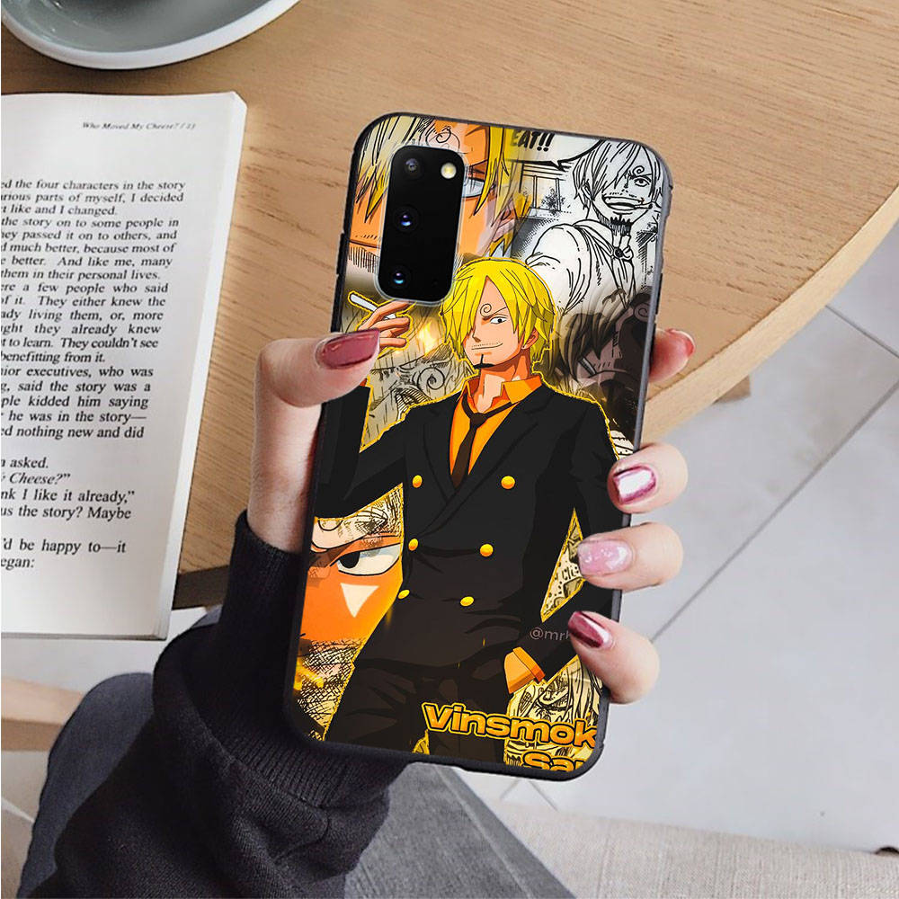 Чехол AD59 One Piece Zoro Sanji Black для Samsung Note 20 Lite S24 Ultra S23 S22 A05 A06 A11 A71 A15 A16 A13 A24 A25 A33 A52 A53 M55 M35 Sofe Cover