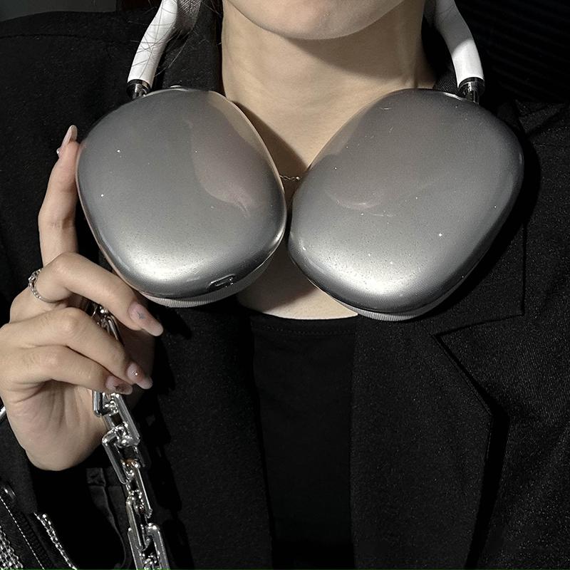 1 пара чехол для наушников для Apple Airpods Max защитный чехол блестящий сверкающий прозрачный TPU мягкий чехол для наушников для Apple Airpods Max 2