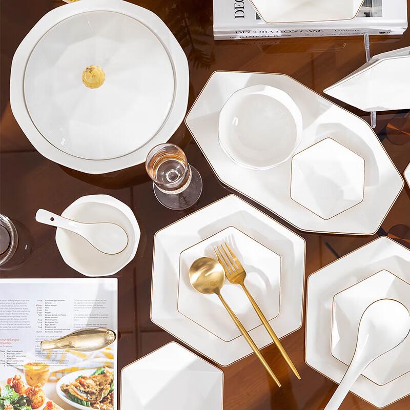 Mod Lanka Gold Rim Ceramic Tableware Set