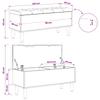 Storage Bench with Cushion Reclaimed Wood 102 x 42 x 46 cm