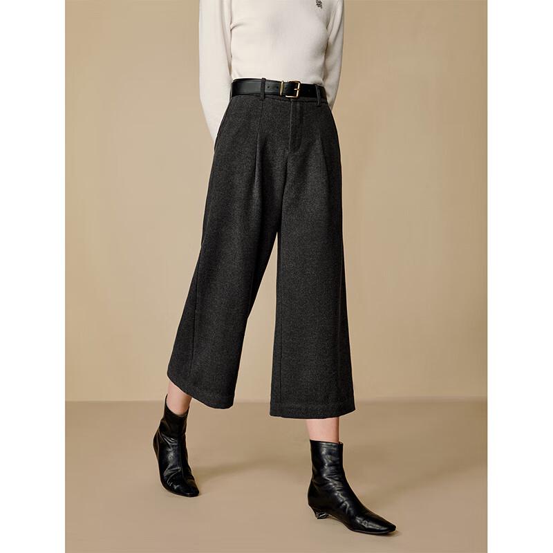 Женские повседневные укороченные брюки широкого кроя INMAN из смесовой шерсти