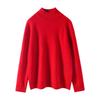 Women's 100% Pure Cashmere Sweater - Autumn/Winter Thick Half-High Collar Knit Base Layer, Loose Slimming Short Style