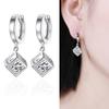 Rubik'S Cube Earrings Love Window Fringed Earrings Women'S Square Ear Hooks Temperament Versatile Ear Jewelry