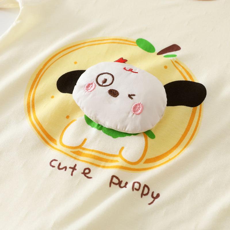 Summer Baby Romper - Newborn Short Sleeve, Round Neck Cartoon Bodysuit
