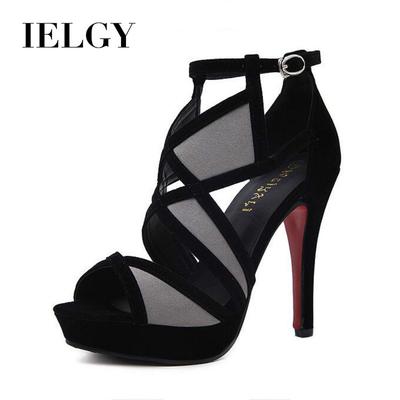 Сандалии на высоком каблуке. Летняя модная женская обувь на тонком каблуке 11 см.