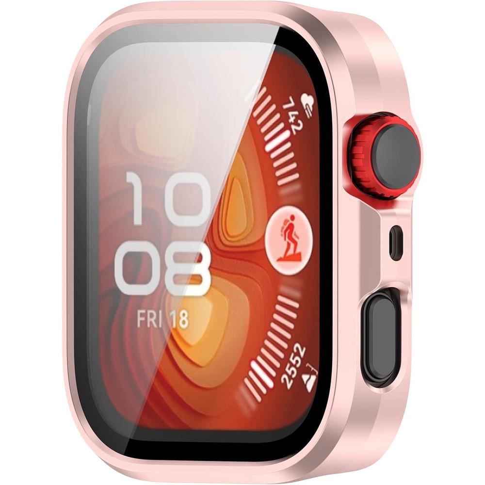 2in1 Case + Tempered Glass for Huawei Watch Fit 4 Pro, Pink