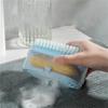 2 In 1 Clothes Soap Box with Brush Multifunctional Hand-free Rubbing Foaming Soap Storage Box with Brush