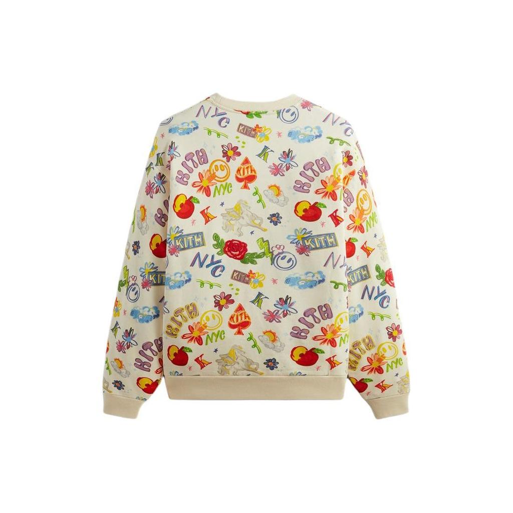 Kith Sketchbook Nelson Crewneck Sandrift Men Tops Cream KHM031981-104