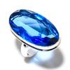 London Blue Topaz Gemstone 925 Sterling Silver Gift Jewelry Ring Size 10