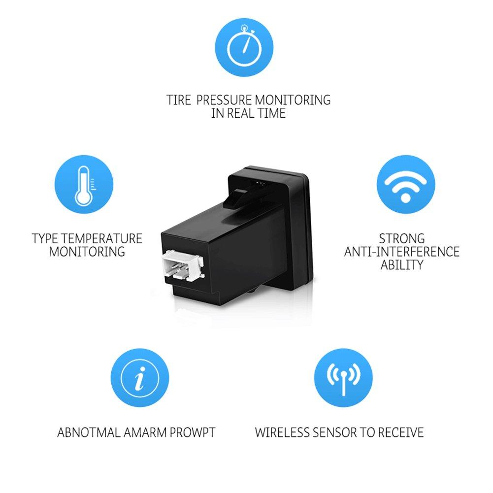 U912 Tire Pressure Monitor System TPMS Real Time Tracking Temperature Pressure 4 Internal or