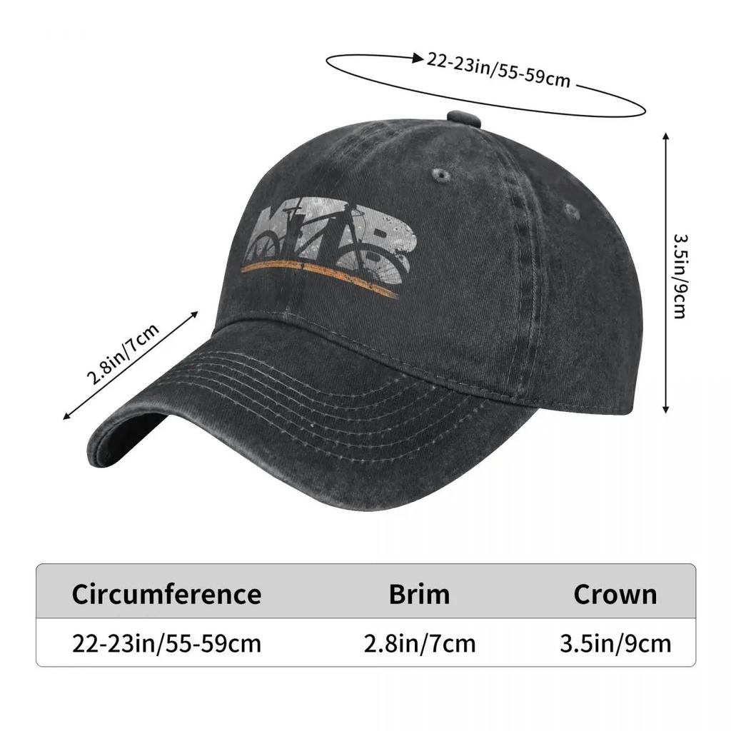 MTB Mountain Bike Mountain Bike Downhill Gift Baseball Cap Vintage Distressed Denim Sun Cap Outdoor Activities Gift Hats Cap