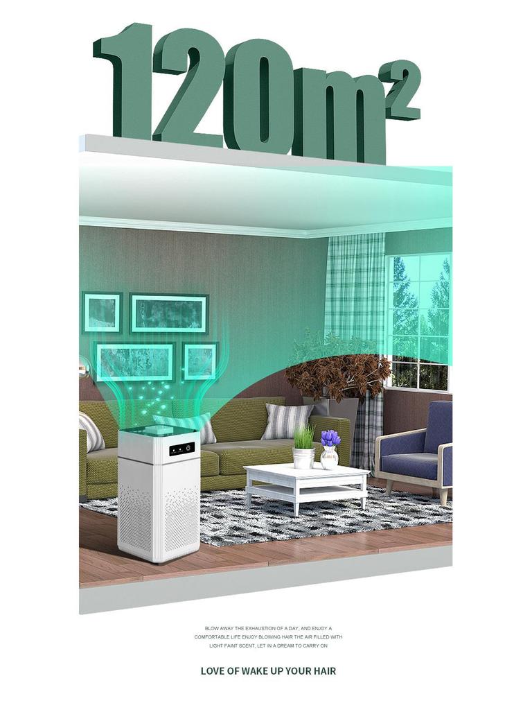 Портативный USB очиститель воздуха с отрицательными ионами - Бесшумный настольный дезодоратор и удалитель формальдегида