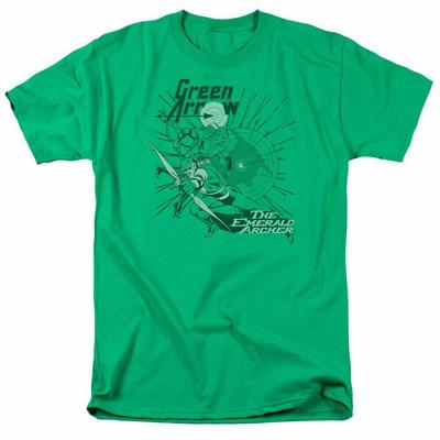 26 Green Arrow The Emerald Archer T Shirt Mens Licensed DC Comic Tee Kelly Green Unisex T-Shirt