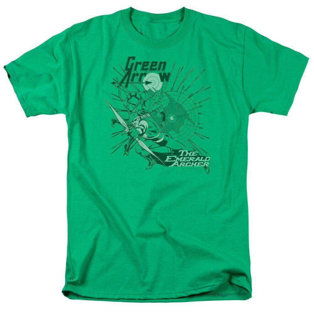 26 Green Arrow The Emerald Archer T Shirt Mens Licensed DC Comic Tee Kelly Green Unisex T-Shirt
