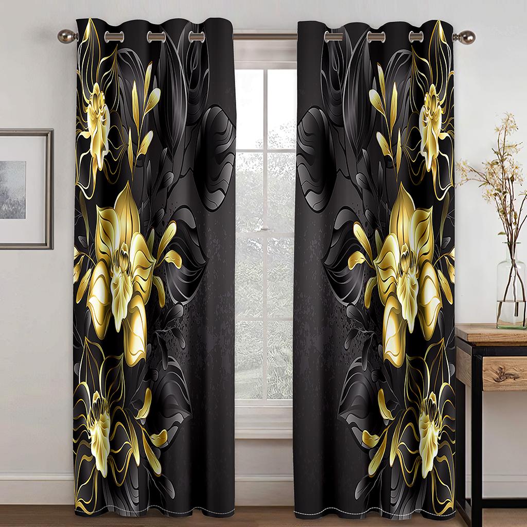 Роскошные 3D-шторы с изображением роз, комплект из двух панелей, затемняющие шторы для декора спальни и гостиной.