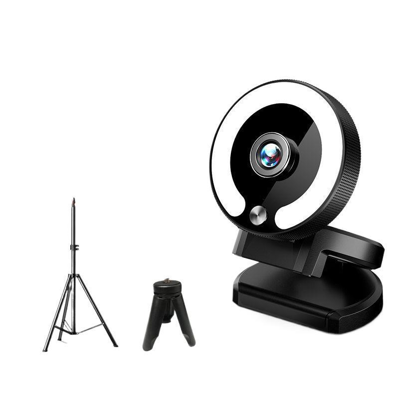 4K HD Webcam with Microphone & Beauty Fill Light for Laptops & Desktops