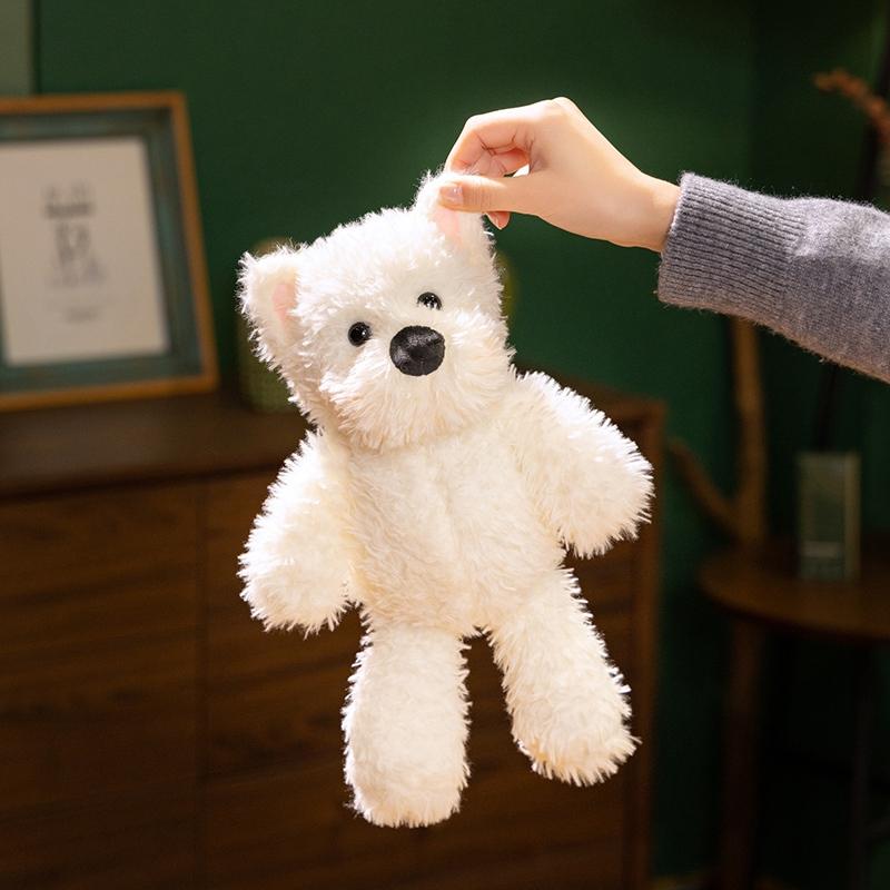 Милая пушистая плюшевая кукла Вест-Хайленд-Уайт-терьер Мягкая имитация собаки Мягкая игрушка Подарки для детей