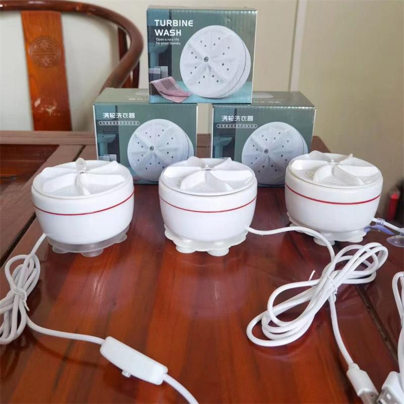 Портативная мини-стиральная машина с USB-подключением, турбо-пузырьковая роторная легкая стиральная машина, стирка нижнего белья и носков для ленивых