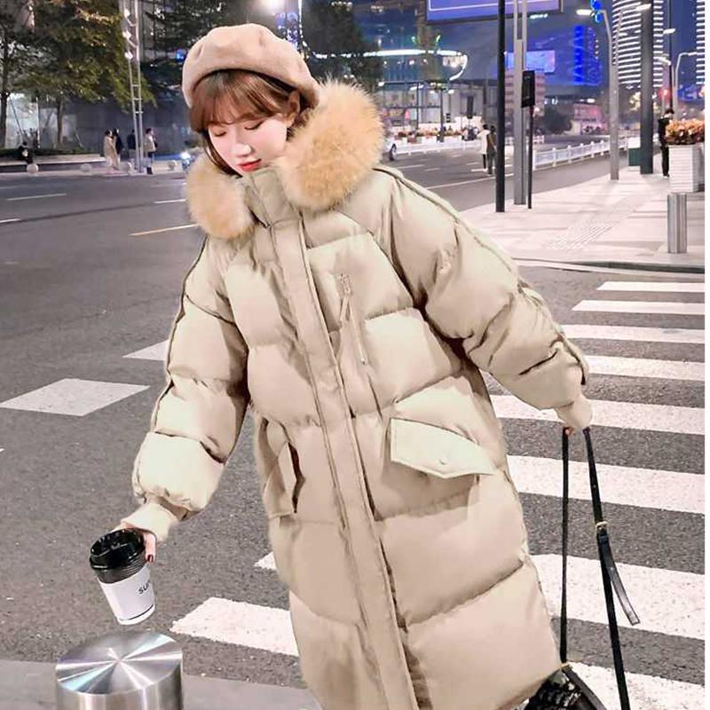 Женское бархатное хлопковое зимнее длинное свободное стеганое пальто больших размеров, женская зимняя куртка