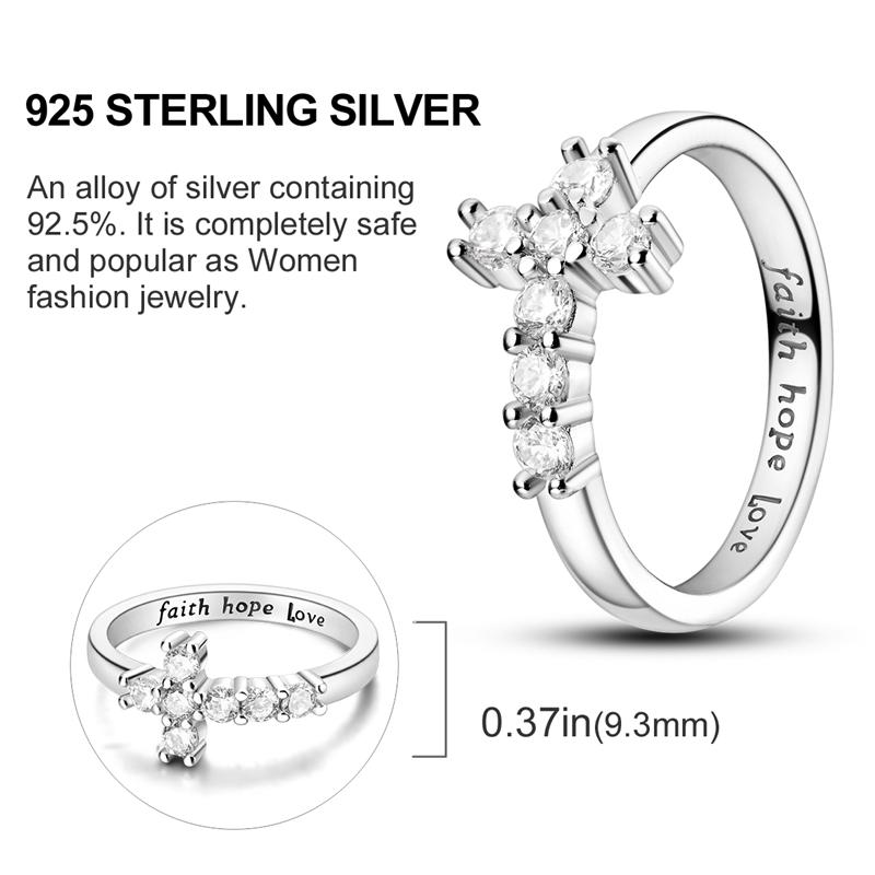 Rings For Women 925 Silver Color Zircon Winding Romantic Ring Finger Beaded Luxury Jewelry Original Engagement Wedding Gift